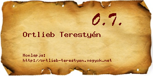 Ortlieb Terestyén névjegykártya